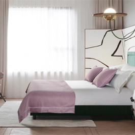 Luxury pink color hotel bed spreads