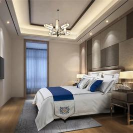 Blue color luxury hotel bed runners