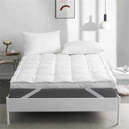 Multi-Layered Soft Feather Bed Mattress Topper White Down Hotel Mattress Topper