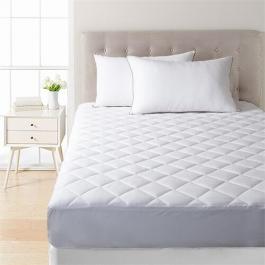 Fitted 100gsm polyfiber quilted water resistant white hotel mattress cover