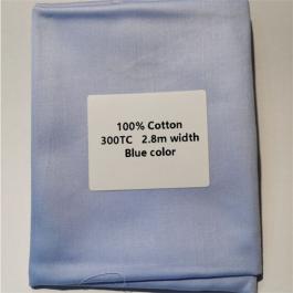 combed cotton sateen blue color bedding fabric 2.8m width