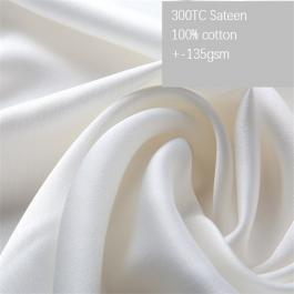 Pure cotton TC300 plain satin fabric large width