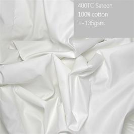 High thread count 400TC plain snow white hotel bedding fabric