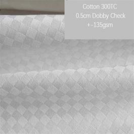 100% cotton 0.5cm small dobby check 300TC hotel sheeting fabric