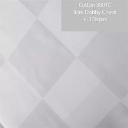 pure cotton 300TC 9cm square check pattern hotel bedding fabric