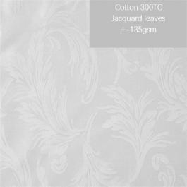 combed cotton air jet 300TC jacquard leaves fabric for hotels