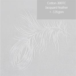 air jet quality 300TC jacquard feather pattern hotel textile fabric