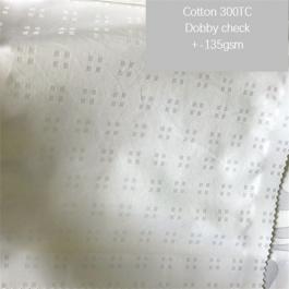 100 cotton 300TC small check pattern hotel bed linen fabric