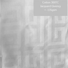 100% cotton 300TC jacquard Givency pattern bedding fabrics