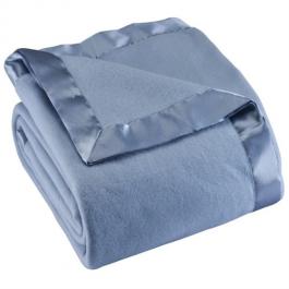 quality hotel fleece blanket cover blue color